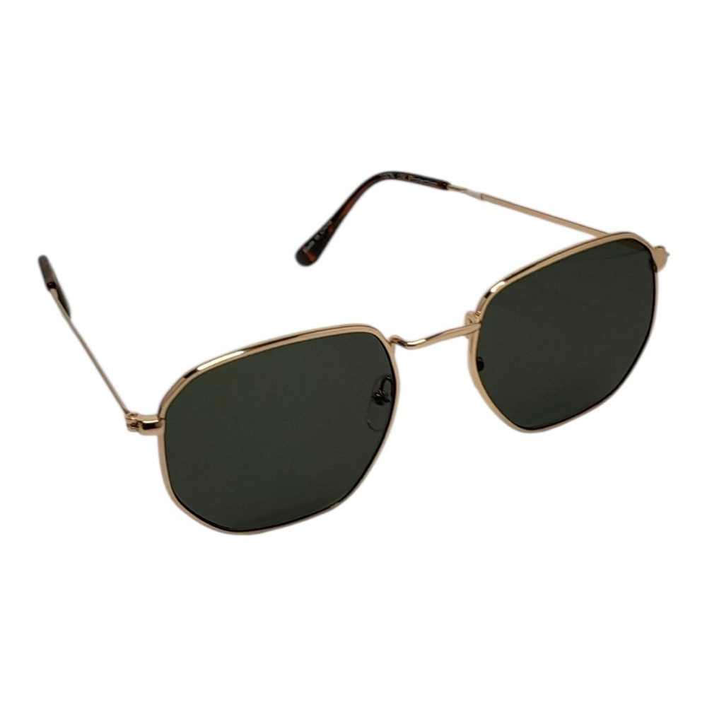 Gradient Round UV Protection Gold Frame Sunglasses - Picture 3 of 9